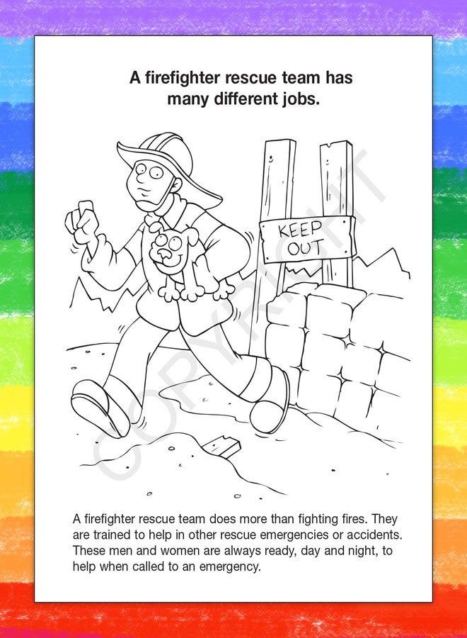 ZOCO - My Heroes - Police, Firefighter, EMS - Coloring & Activity Books (25 Bulk Pack, Without Crayons) - Community Outreach Handout for Kids - Image 5